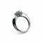 Bague 54 Lumière d’émeraude - Bague en or blanc 750, émeraude et diamants 58 Facettes 50345