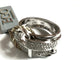 Bague 58 Bague ceinture en or blanc 18 carats et diamants naturels 58 Facettes