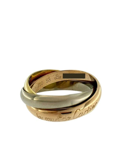 Bague 53 Cartier Trinity Les Must de Cartier - Bague en or jaune, blanc et rose 18 ct 58 Facettes