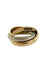 Bague 53 Cartier Trinity Les Must de Cartier - Bague en or jaune, blanc et rose 18 ct 58 Facettes