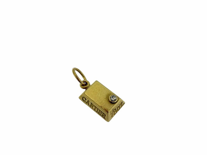 Pendentif Cartier - Pendentif lingot 1/8 oz en or jaune avec diamant 58 Facettes