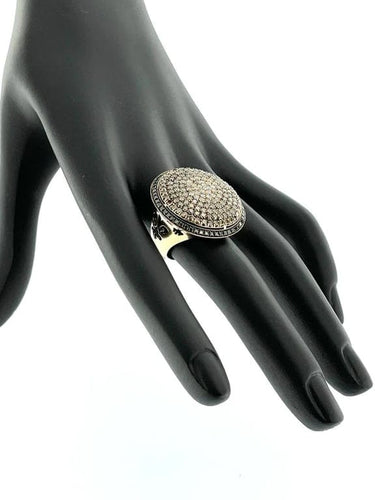 Bague 53 Piero Milano - Bague cocktail en or rose 18 carats et diamants 58 Facettes