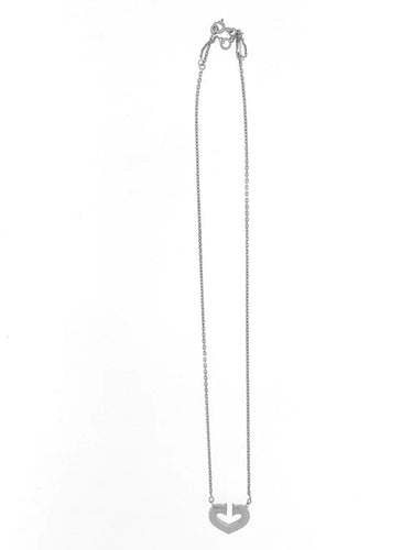 Collier Cartier C Collection - Collier cœur en or blanc 18 carats 58 Facettes