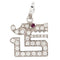 Pendentif Cartier Le Baiser du Dragon - Pendentif en or blanc 18 carats, diamants et rubis 58 Facettes