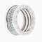 Bague 52 Bulgari B.Zero1 - Bague en or blanc 18 carats et aigue-marine 58 Facettes