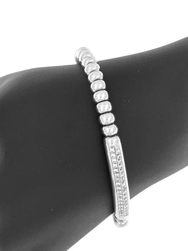 Bracelet Hulchi Belluni Tresore - Bracelet extensible en or blanc 18 carats et diamants 58 Facettes