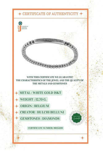 Bracelet Hulchi Belluni Tresore - Bracelet extensible en or blanc 18 carats et diamants 58 Facettes