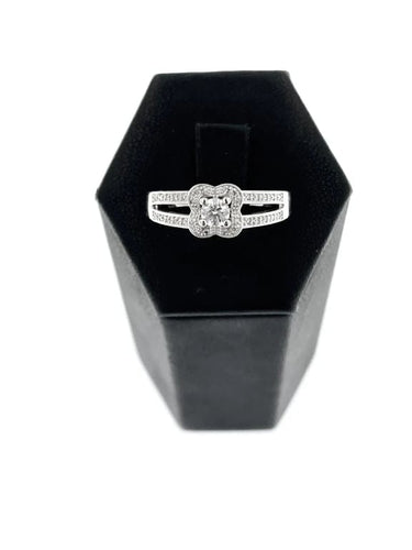Bague 57 Mauboussin Chance of Love N°2 - Bague de fiançailles en or blanc et diamants 58 Facettes