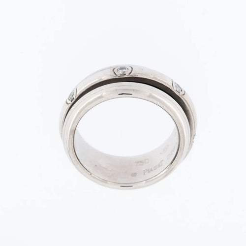 Bague 55 Piaget Possession - Bague modèle large en or blanc 18 carats et diamants 58 Facettes