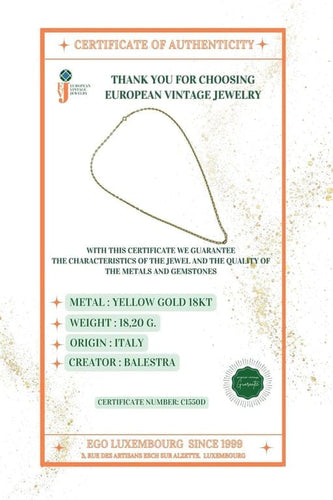 Collier BALESTRA - Chaîne à maillons Mariner en or jaune 18 carats 58 Facettes