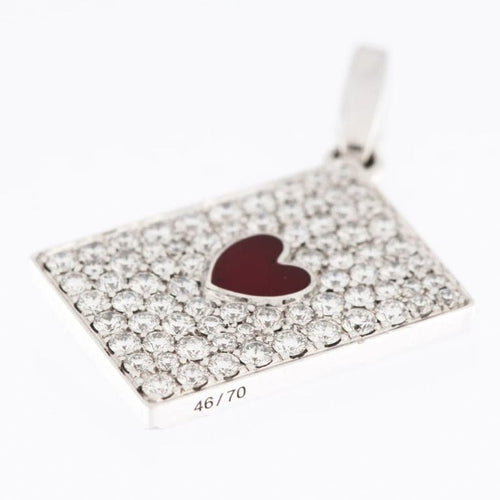 Pendentif Cartier Ace of Hearts - Pendentif en or blanc 18 carats et diamant 58 Facettes