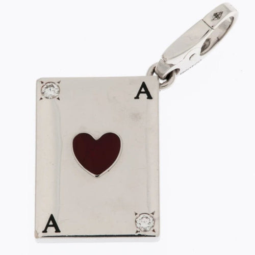 Pendentif Cartier Ace of Hearts - Pendentif en or blanc 18 carats et diamant 58 Facettes