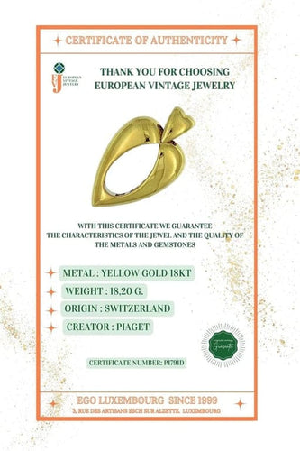 Pendentif Piaget - Pendentif cœur en or jaune 18 carats 58 Facettes