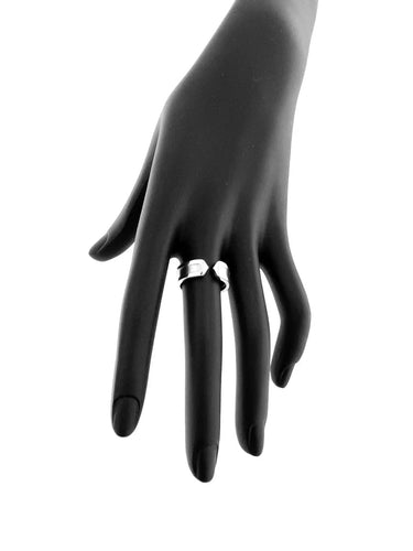 Bague 54 Cartier Double Open C - Bague en or blanc 18 carats 58 Facettes