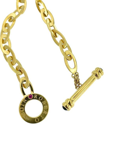 Collier Roberto Coin Clover Chic and Shine - Collier en or jaune et blanc 18 carats 58 Facettes