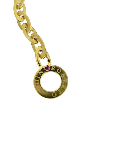 Collier Roberto Coin Clover Chic and Shine - Collier en or jaune et blanc 18 carats 58 Facettes