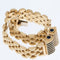 Bracelet Gioielli Graser - Bracelet rétro en or jaune 18 carats, diamants et saphirs 58 Facettes