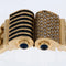 Bracelet Gioielli Graser - Bracelet rétro en or jaune 18 carats, diamants et saphirs 58 Facettes