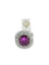 Bague 56.5 Bague cocktail en or blanc 18 carats avec diamants et rubis 58 Facettes
