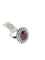 Bague 56.5 Bague cocktail en or blanc 18 carats avec diamants et rubis 58 Facettes