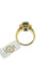 Bague 53 Bague cocktail rétro française en or jaune 18 carats, diamants et émeraude 58 Facettes