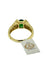 Bague 64 Bague en or jaune 18 carats avec diamants et diopside vert 58 Facettes