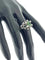 Bague 59.5 Bague en or blanc 18 carats avec tourmaline verdelite et diamants 58 Facettes