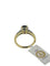 Bague 51 Bague cocktail en or jaune et blanc, saphir 2,5 ct et diamants 58 Facettes