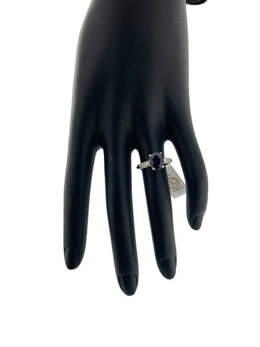 Bague 51 Bague cocktail en or jaune et blanc, saphir 2,5 ct et diamants 58 Facettes