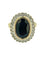 Bague Art déco - Bague cocktail en or jaune et blanc, saphir et diamants 58 Facettes