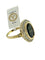 Bague Art déco - Bague cocktail en or jaune et blanc, saphir et diamants 58 Facettes