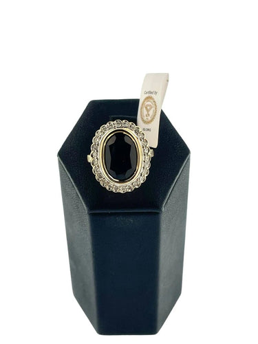 Bague Art déco - Bague cocktail en or jaune et blanc, saphir et diamants 58 Facettes