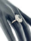 Bague 53.5 Bague en or blanc 18 carats avec saphir 1,30 ct et diamants 58 Facettes