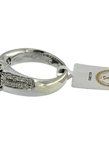 Bague 52.5 Bague cocktail en or blanc 18 carats avec iolite et diamants 58 Facettes