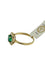 Bague 57 Bague en or jaune 18 carats avec émeraude et diamants (IGI) 58 Facettes