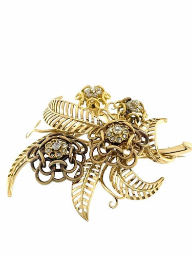 Broche Broche Art déco en or jaune 18 carats et diamants 58 Facettes