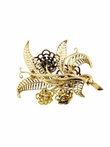 Broche Broche Art déco en or jaune 18 carats et diamants 58 Facettes