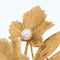 Broche Broche feuille Vineyard en or jaune 18 carats et perles 58 Facettes
