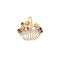 Broche Broche giardinetto en or blanc et or jaune 18 carats avec pierres précieuses 58 Facettes