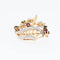 Broche Broche giardinetto en or blanc et or jaune 18 carats avec pierres précieuses 58 Facettes