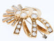 Broche Broche ancienne en or jaune 18 carats et diamants 58 Facettes