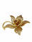 Broche Broche à fleurs en filigrane d’or jaune 18 carats 58 Facettes