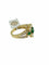 Bague 52.5 Bague cocktail en or jaune 18 carats, émeraudes et diamants 58 Facettes