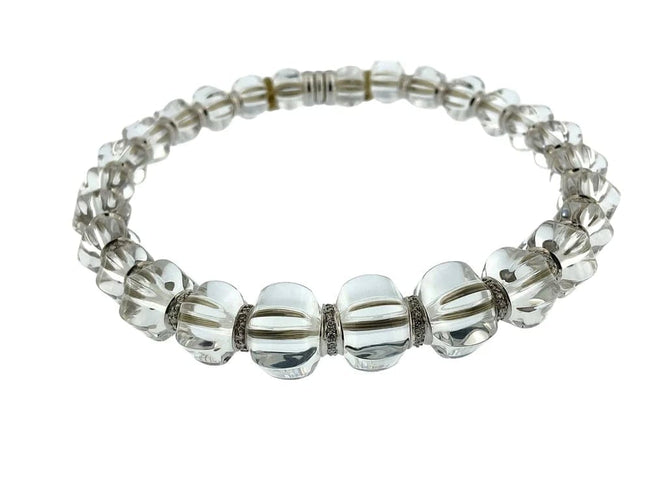 Collier Baccarat Sherazade - Collier en or blanc 18 carats, cristal et diamants 58 Facettes