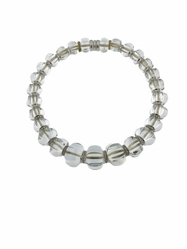 Collier Baccarat Sherazade - Collier en or blanc 18 carats, cristal et diamants 58 Facettes