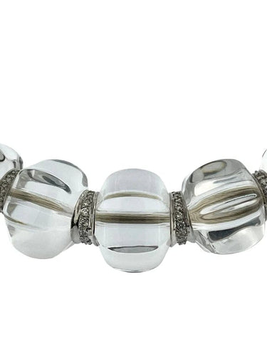 Collier Baccarat Sherazade - Collier en or blanc 18 carats, cristal et diamants 58 Facettes