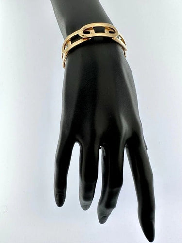 Bracelet New Ander - Manchette à maillons en or jaune 18 carats 58 Facettes