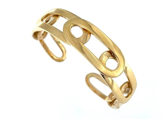 Bracelet New Ander - Manchette à maillons en or jaune 18 carats 58 Facettes