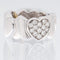 Bague 48 FRED - Bague cœur en or blanc 18 carats et diamants 58 Facettes