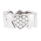 Bague 48 FRED - Bague cœur en or blanc 18 carats et diamants 58 Facettes